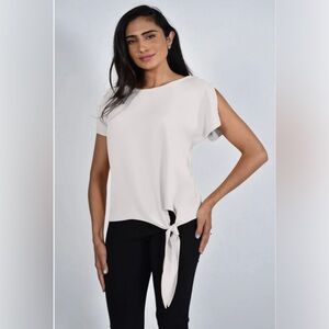 Frank Lyman tie-front blouse-White-Size 12
